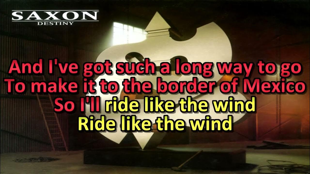 Saxon Ride Like the Wind KARAOKE Lyrics YouTube