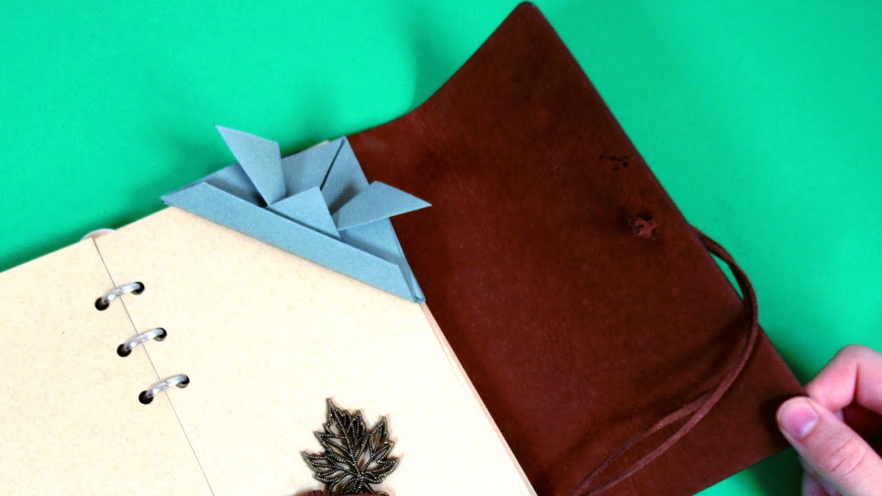 How to make a simple origami bookmark Bookmark from paper - YouTube