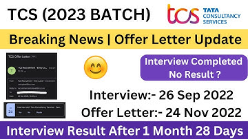 TCS (2023 BATCH) Good News | Ninja Digital |Offer Letter Update| Selection After 1 Month 28 Days