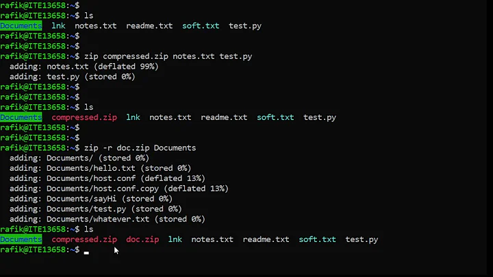 8 - Compression with gzip bzip2 zip and Decompression with gunzip bunzip2 unzip - Linux Course