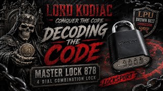 Decoding a Masterlock 878 Combination Lock. 