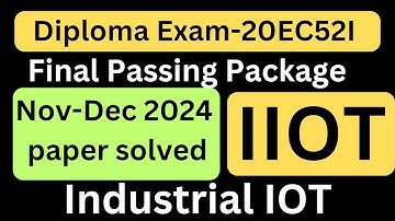 Diploma IIOT Passing Package | November-December 2024 IIOT Paper Solved | Diploma IIOT Solved Paper