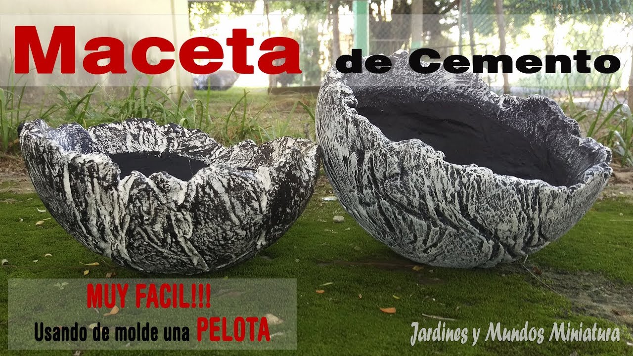 Como hacer una MACETA DE CEMENTO ESFÉRICA muy fácil / TUTORIAL