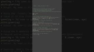 custom string formatting #python #showcase