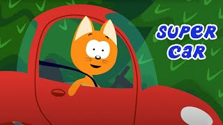 SUPER CAR 🚜 🚓 Meow Meow Kitty 😸 Kids Songs