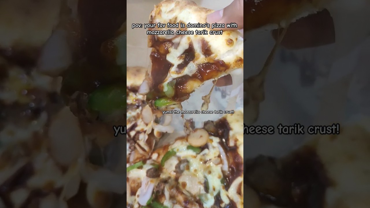Watch pov: your fav food is domino's pizza with mozzarella cheese tarik crust 😋 on YouTube Watch pov: your fav food is domino's pizza with mozzarella cheese tarik crust 😋 on YouTube