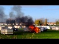 Thorney Bay Park, Canvey Island - caravan destroyed by fire