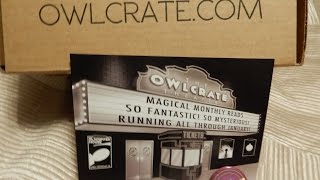 OWLCRATE January 2017 - Booktube Subscription Box Unboxing