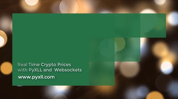 Real time crypto prices in Excel