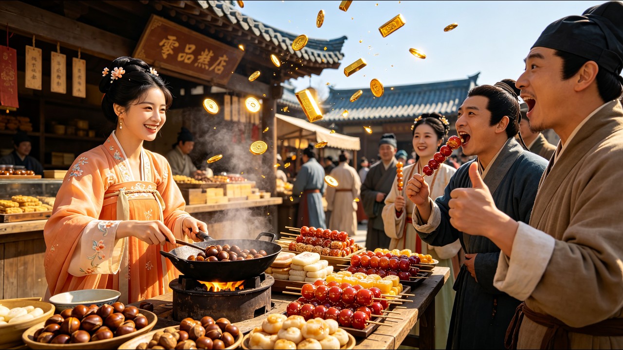 A woman transmigrated into a farmer's daughter, starting by making candied chestnuts and candied hawthorn, then opened a shop, bought mountains, and opened a restaurant, leading her whole family and village to prosperity!