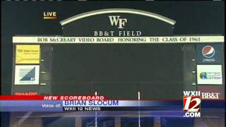 Showing Wake Forest Scoreboard Through "Magic" Of Television