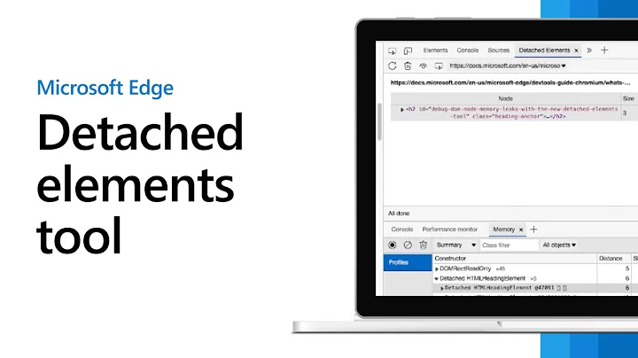 Debug memory leaks with the Microsoft Edge Detached Elements tool