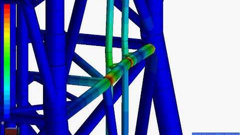 Ship Impact Analysis Top of Jacket - Cougar Offshore.avi
