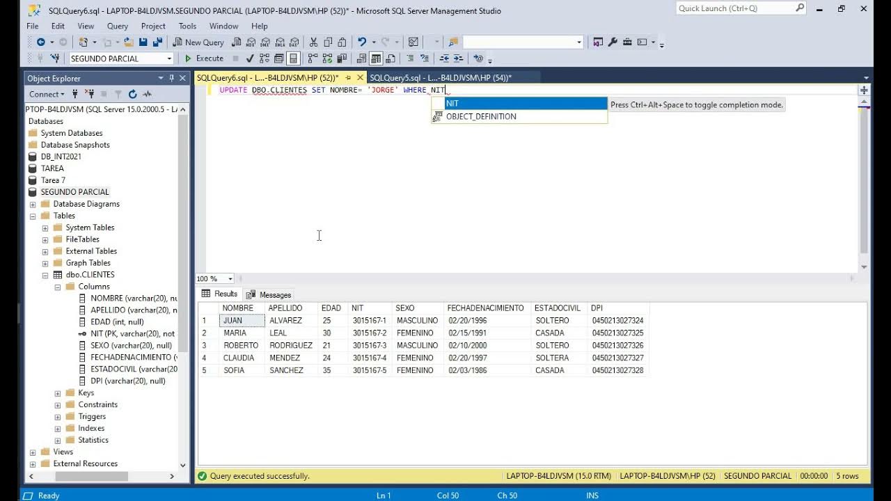 COMANDOS PARA BASE DE DATOS - YouTube