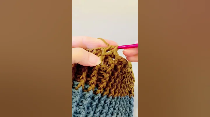 #shorts #鉤針編織保暖冷帽，用簡單長針法變化出不一樣的紋理💖 - 天天要聞