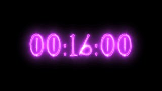 Purple Vampire Neon Timer 16 Minutes (Stopwatch)