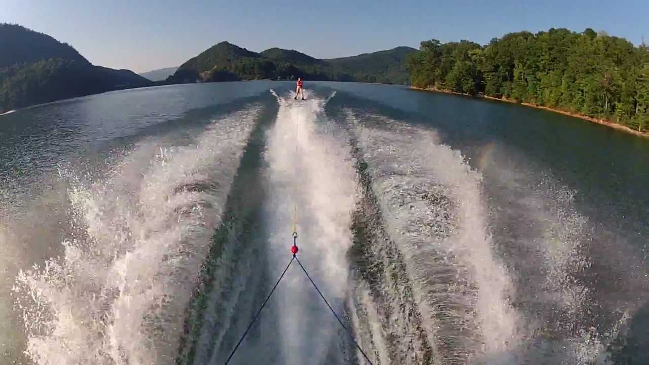 Water Skiing in the Mountains behind a JetSki 1100 ZXi YouTube