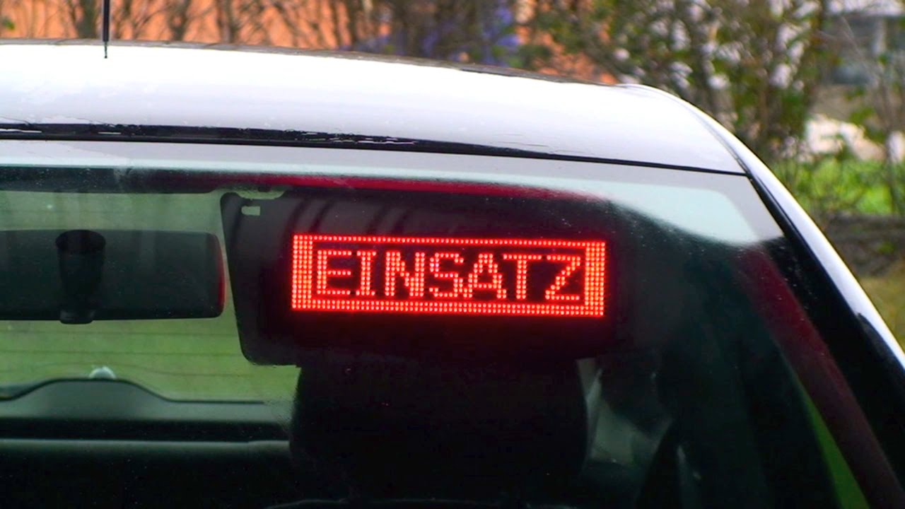 LED-MARTIN ® LED Warndisplay für die Sonnenblende 