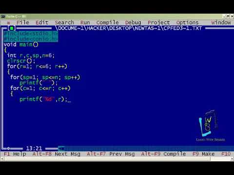 C program to generate Triangle pattern 23 - YouTube