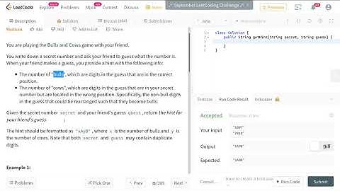 [LeetCode] 299. Bulls and Cows || [CtCI] 16.15 Master Mind || HashTable || Java