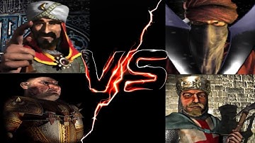 SALADIN PIG VS WAZIR LIONHEART | aggressive Ai | Stronghold Crusader