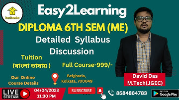 Diploma 6th Sem Mechanical , Detailed  Syllabus Discussion | Full Course 999/- for all subject