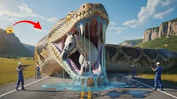 Heroic Rescue Team Save Poor Horse From Giant Python’s Attack