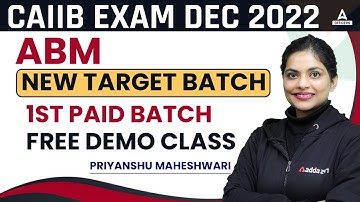 CAIIB Exam Dec 2022 | NEW TARGET BATCH 1st Paid Batch Free Demo Class