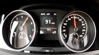 Volkswagen Golf 7 VII DSG 1.2 TSI 105bhp acceleration 0 - 100 km/h 2013