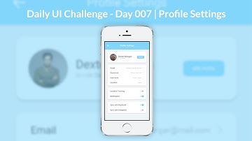 Daily UI - Day 007 | Profile Settings Adobe XD Tutorial