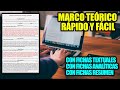 MARCO TEÓRICO RÁPIDO Y FÁCIL CON FICHAS TEXTUALES