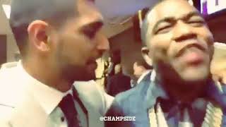 Adrien Broner & Amir Khan Faceoff ALMOST FIGHT