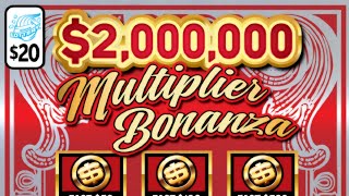 Details LIVE HIGHLIGHT! $20 - $2,000,000 MULTIPLIER BONANZA ILLINOIS LOTTERY SCRATCH OFF WINNER  Guide