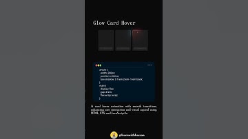Glow cards hover animation using Html, CSS and Js #frontend #htmllist #coding #css #html #favicon