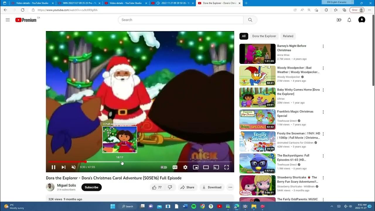 dora christmas carol adventure treehouse next YouTube