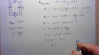 MCV4U Unit 4 Lesson 4 (Poster Optimization) Part 2