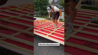 Metal Roofing Maneuvers🧑‍💻|Metal Roofing Toronto | #construction #trades #roofing