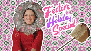 holiday christmas spectacular special | 3 course fondue dinner + tinsel wreath diy