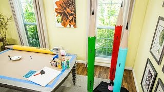 How To - Giant DIY Pencil Piggy Bank - Hallmark Channel