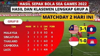 Hasil Sepak Bola SEA Games 2022 GRUP B Hari ini: Malaysia VS Laos |Hasil & Klasemen Sepak Bola
