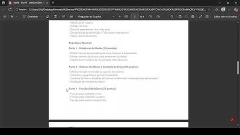 O sistema deverá gerenciar o acervo de uma biblioteca, incluindo cadastro de livros, usuários, empré