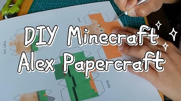 DIY Minecraft Alex Papercraft