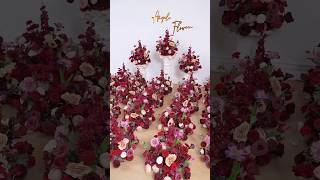 Customized Artificial Red and Pink Rose Flower Arrangement for Party Event Backdrop Decoration #diy