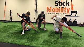 Hip Flexor Stretch Lateral Hip Slides - Stick Mobility Exercises
