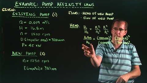 Application of Pump Affinity Laws