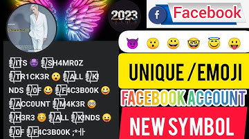 How To Make Unique Name Facebook Account 2023 | Facebook Emoji Name Account 2023 | Working Trick
