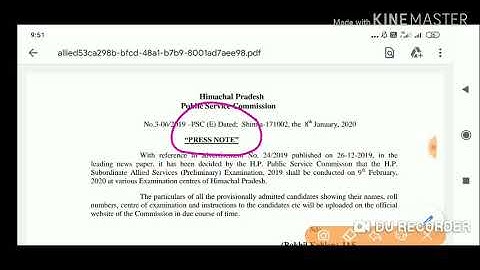 HP Allied Services Pre Exam Date !