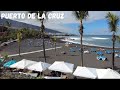 Puerto de la Cruz Tenerife 4k Playa Jardín Beach Walking Tour Sunday 12 December 2021