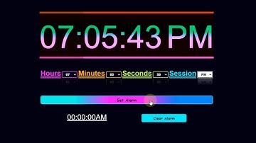 javascript project for beginners: Alarm clock using html pure css and vanila javascript good project