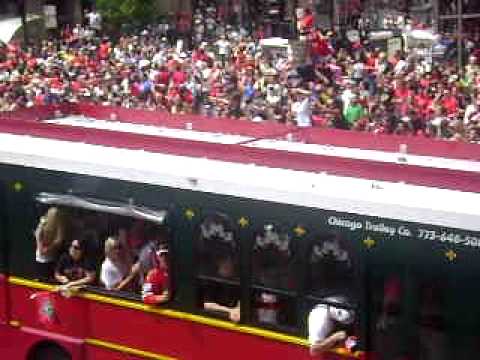 Chicago Blackhawks STANLEY CUP PARADE " Excellent view "